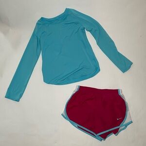 Girls Nike shorts + top
